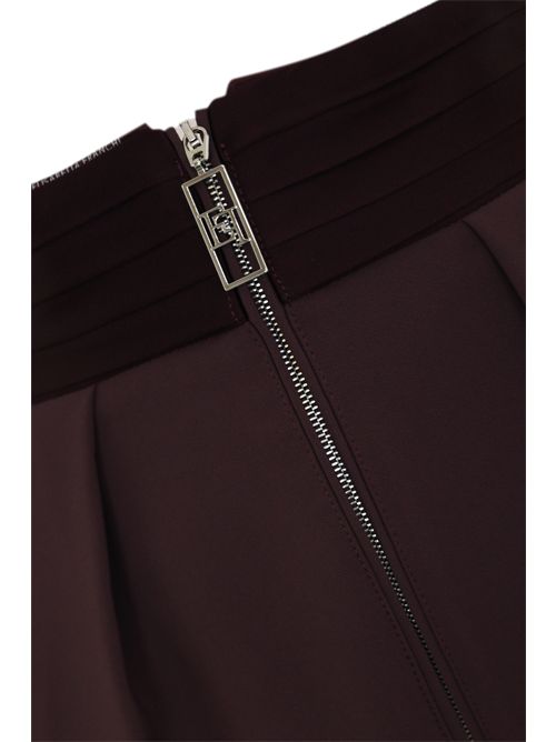 Pantaloni in crepe leggero effetto smoking con pinces Elisabetta Franchi | PA10056E2EA4
